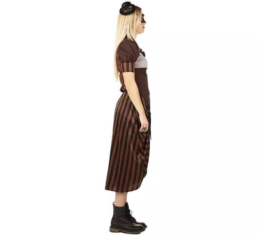 Disfraz de Steampunk a Rayas para mujer