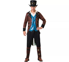 Steampunk costume with hat for men