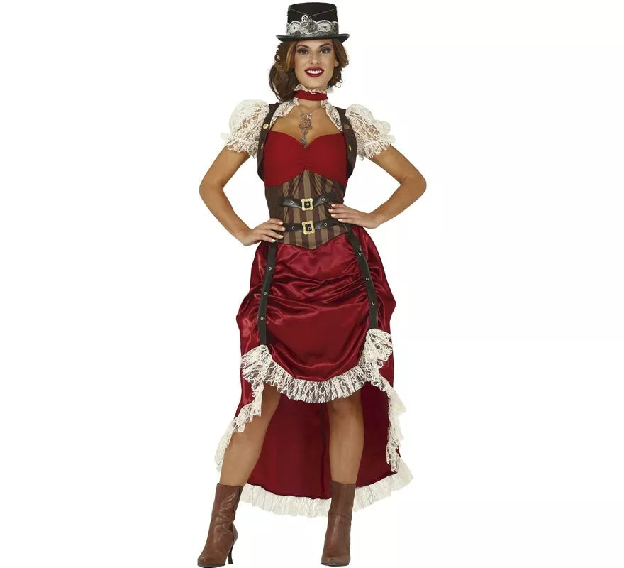 Translation missing: en.Disfraz de Steampunk Granate para mujer