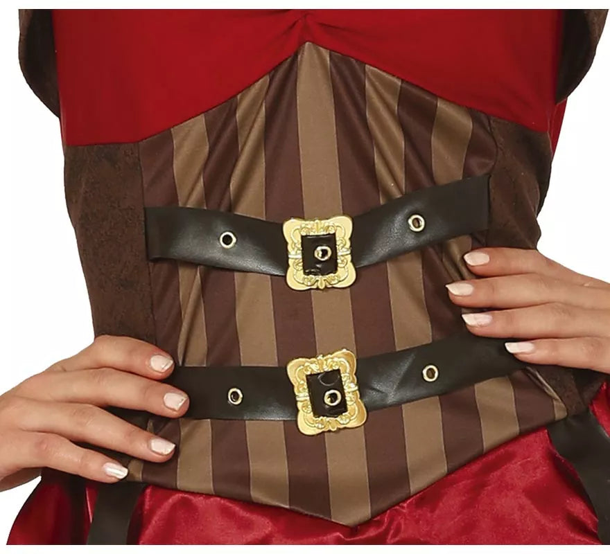 Translation missing: en.Disfraz de Steampunk Granate para mujer