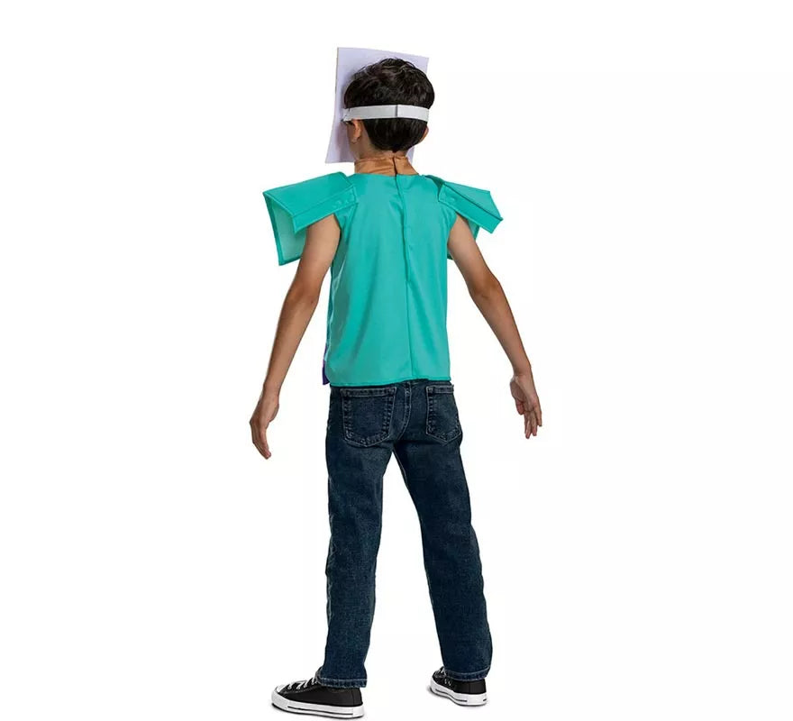 Translation missing: en.Disfraz de Steve Minecraft con máscara para niño