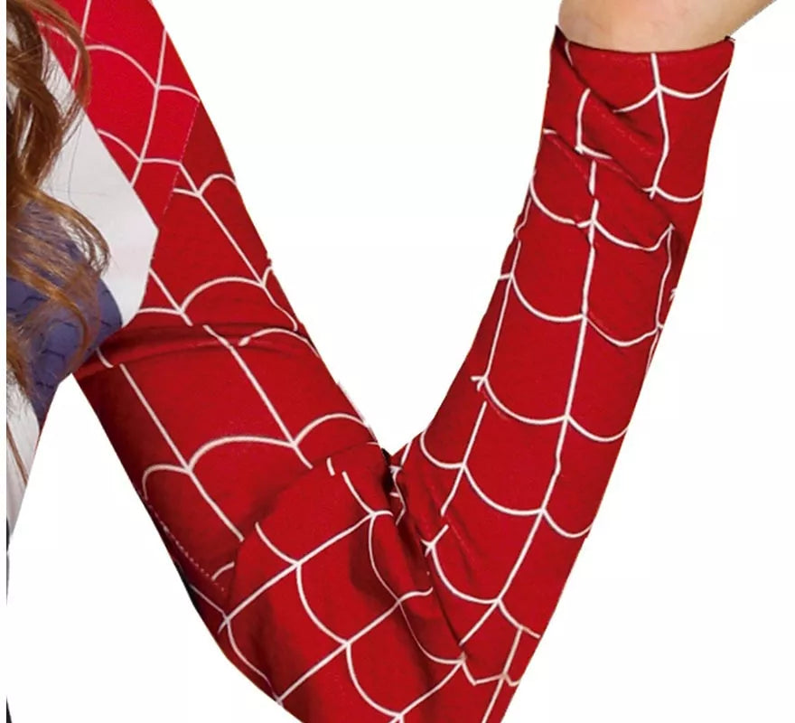 Disfraz de Super Heroína Arácnida encapuchada para niña