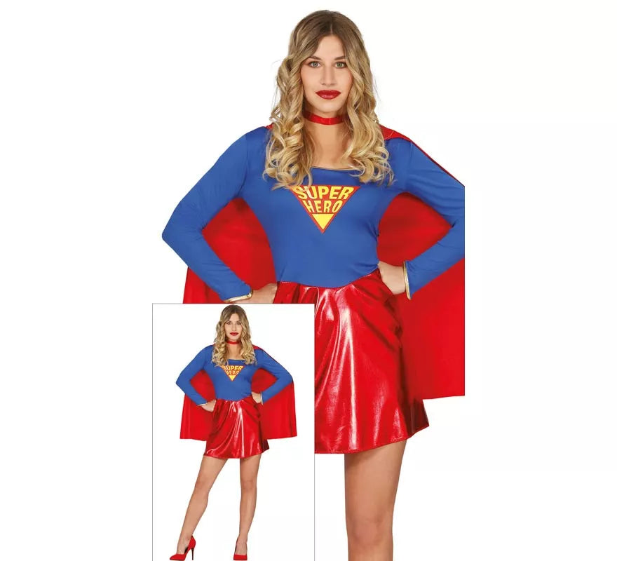 Translation missing: en.Disfraz de Súper Heroína Azul y Rojo para mujer