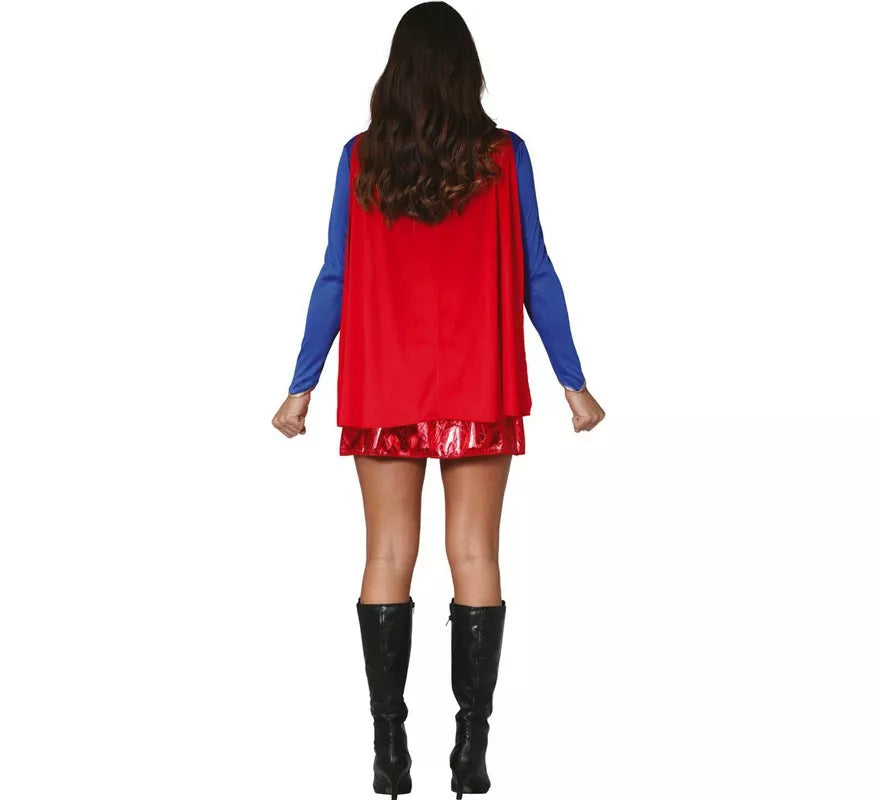 Translation missing: it.Disfraz de Súper Heroína Azul y Rojo para mujer