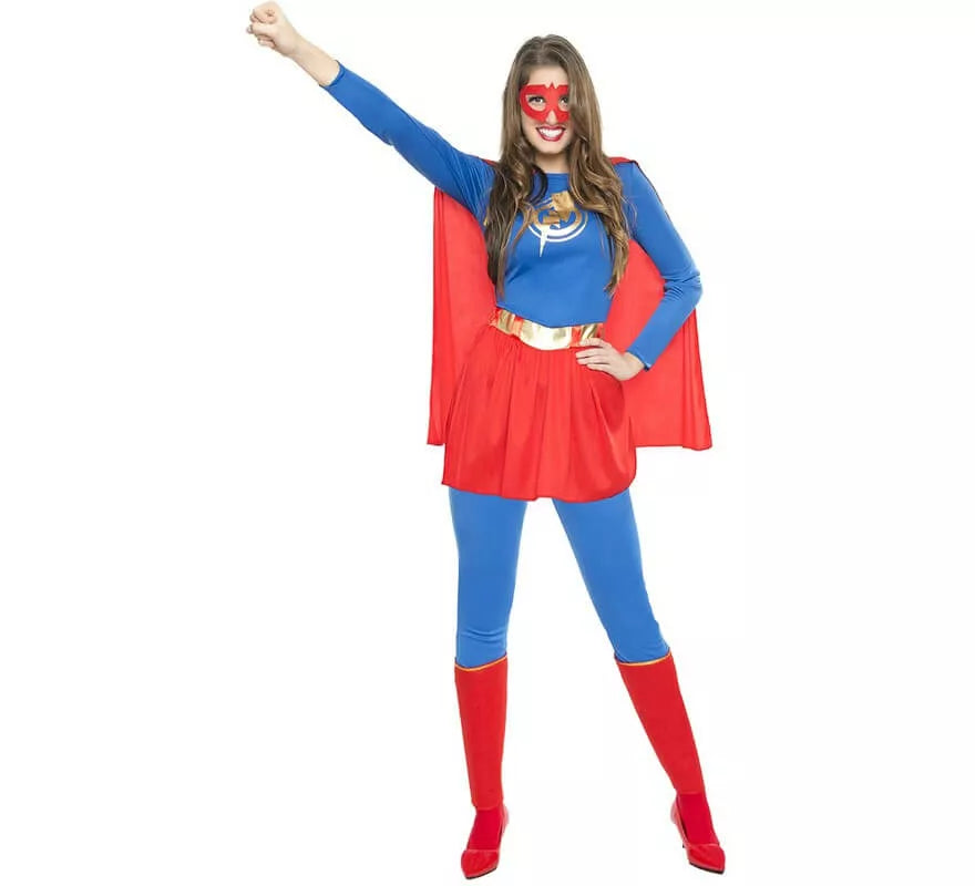 Translation missing: en.Disfraz de Súper Heroína Azul y Rojo para mujer
