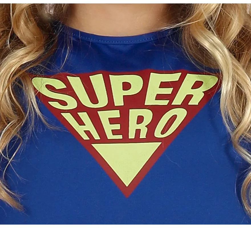 Disfraz de Super Heroína con falda para niña
