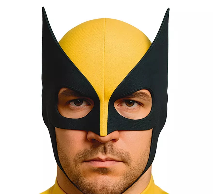 Disfraz de Súper Lobo amarillo para hombre