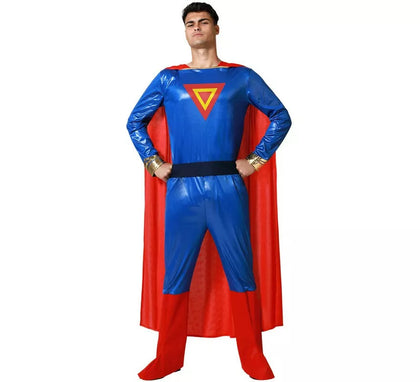 Disfraz de Súperheroe azul y rojo para hombre
