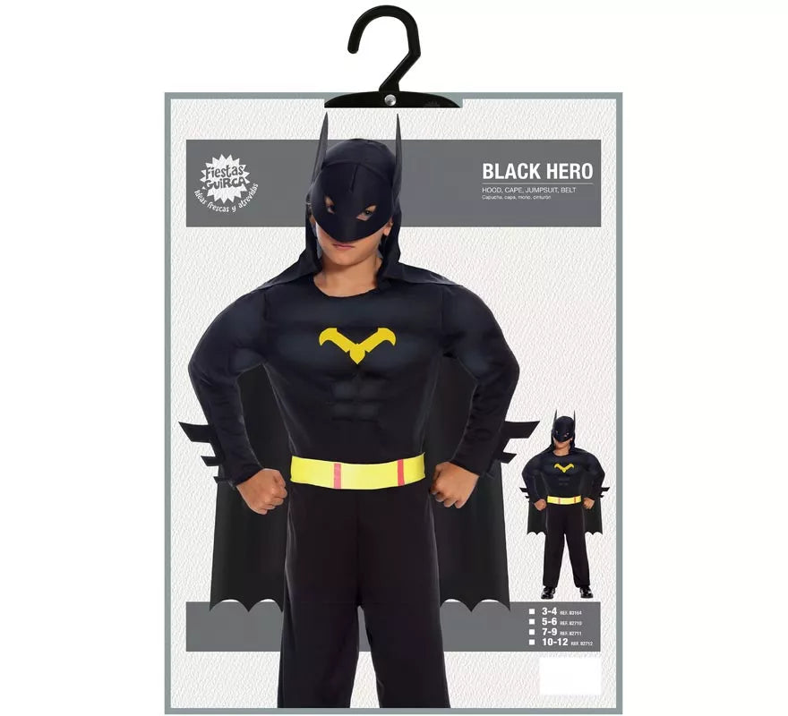 Translation missing: en.Disfraz de Superhéroe Oscuro musculoso para niño