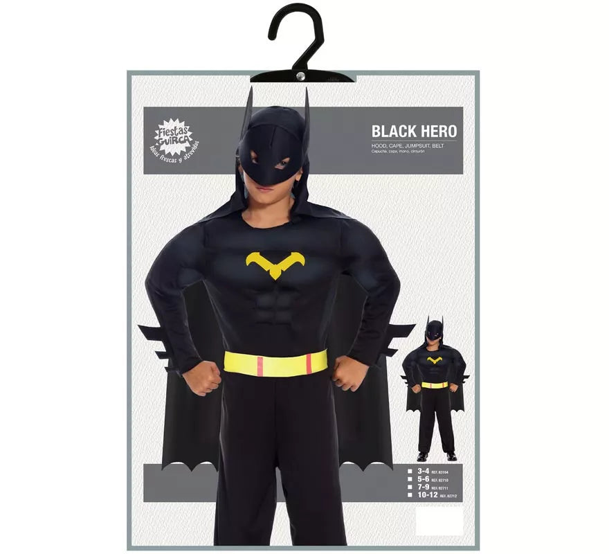 Disfraz de Superhéroe Oscuro musculoso para niño