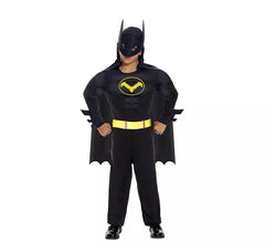 Muscular Dark Superhero Costume for Boys