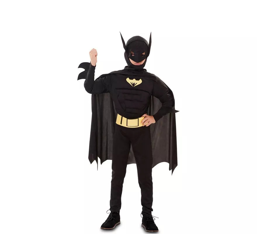 Translation missing: en.Disfraz de Superhéroe Oscuro musculoso para niño