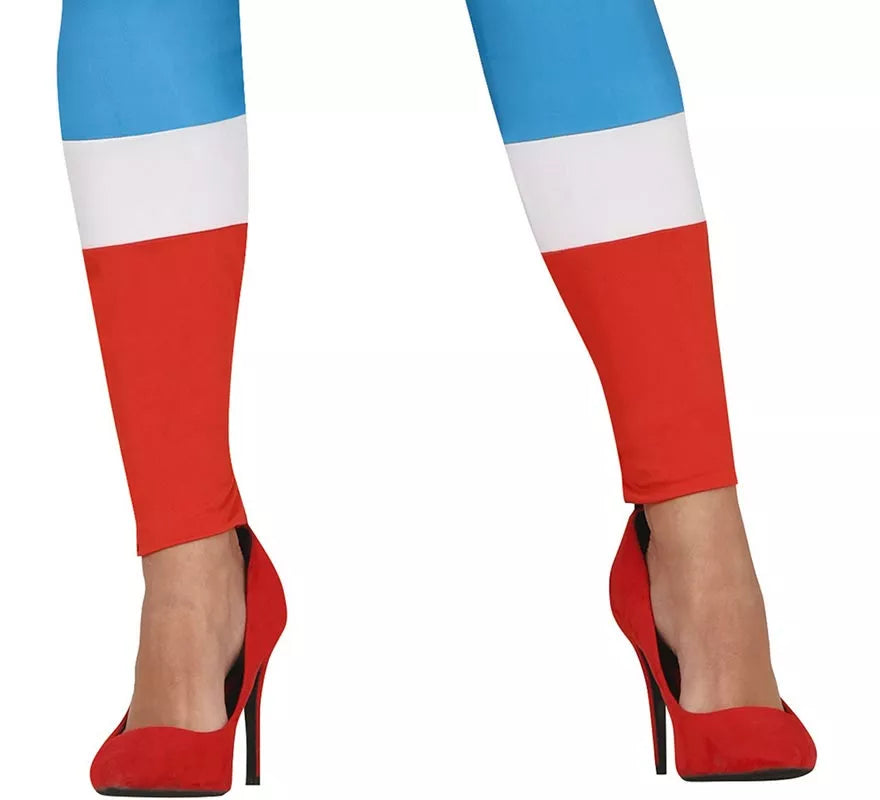 Disfraz de Superheroína Capitana Azul para mujer