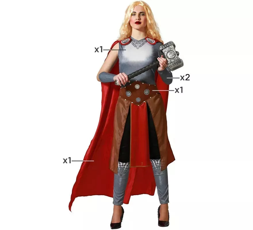 Disfraz de Superheroína Nordica para mujer