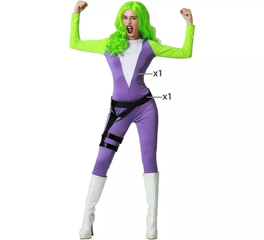 Disfraz de Superheroína verde para mujer