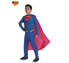 Superman Justice League Opp Costume with Cape for Boys
