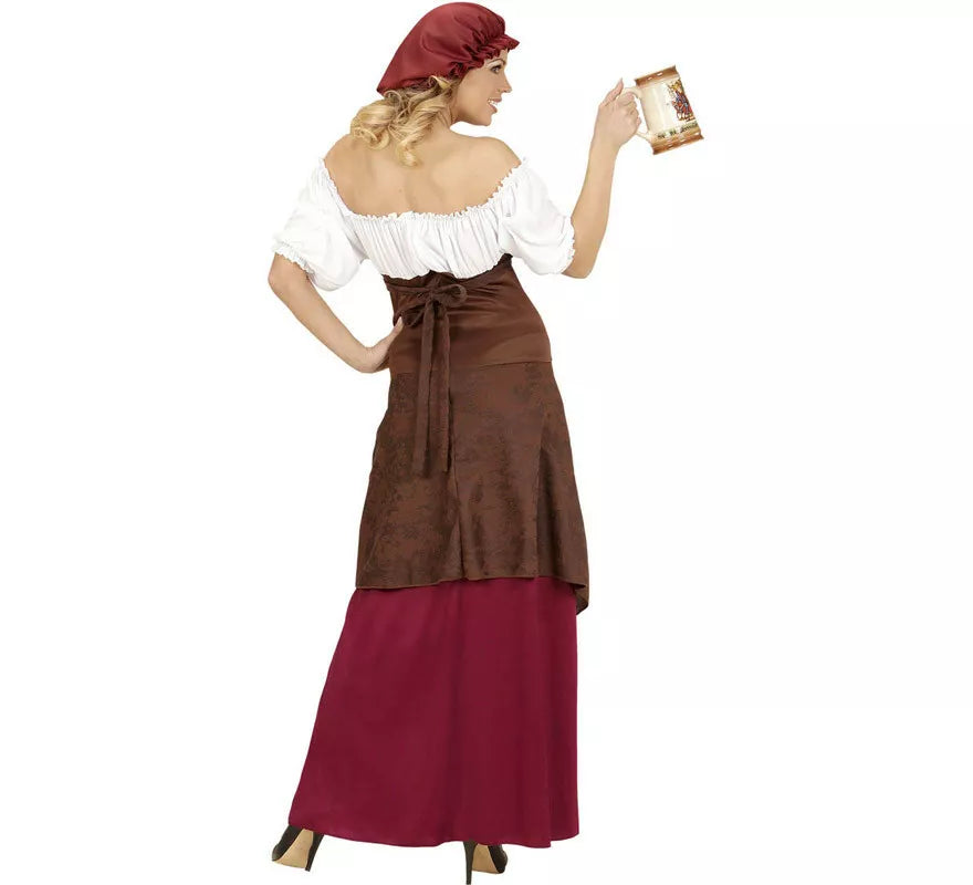 Disfraz de Tabernera Medieval Alegre para mujer