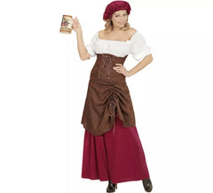 Cheerful Medieval Tavernkeeper Costume for Women
