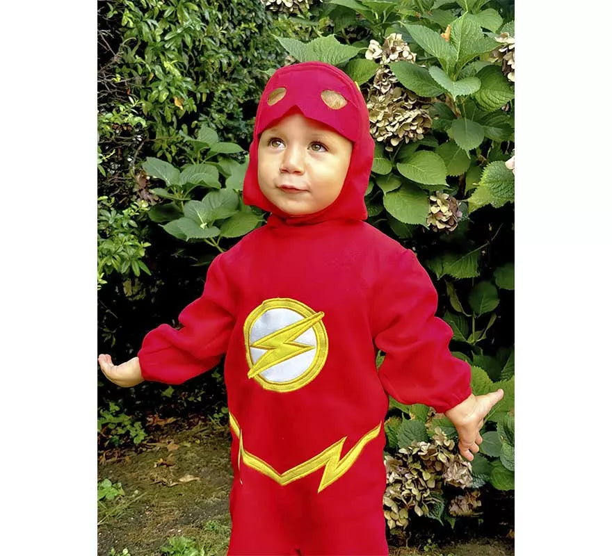 Translation missing: en.Disfraz de The Flash con gorro para bebé