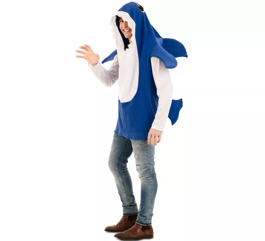 Disfraz de Tiburón Hombre Azul para hombre