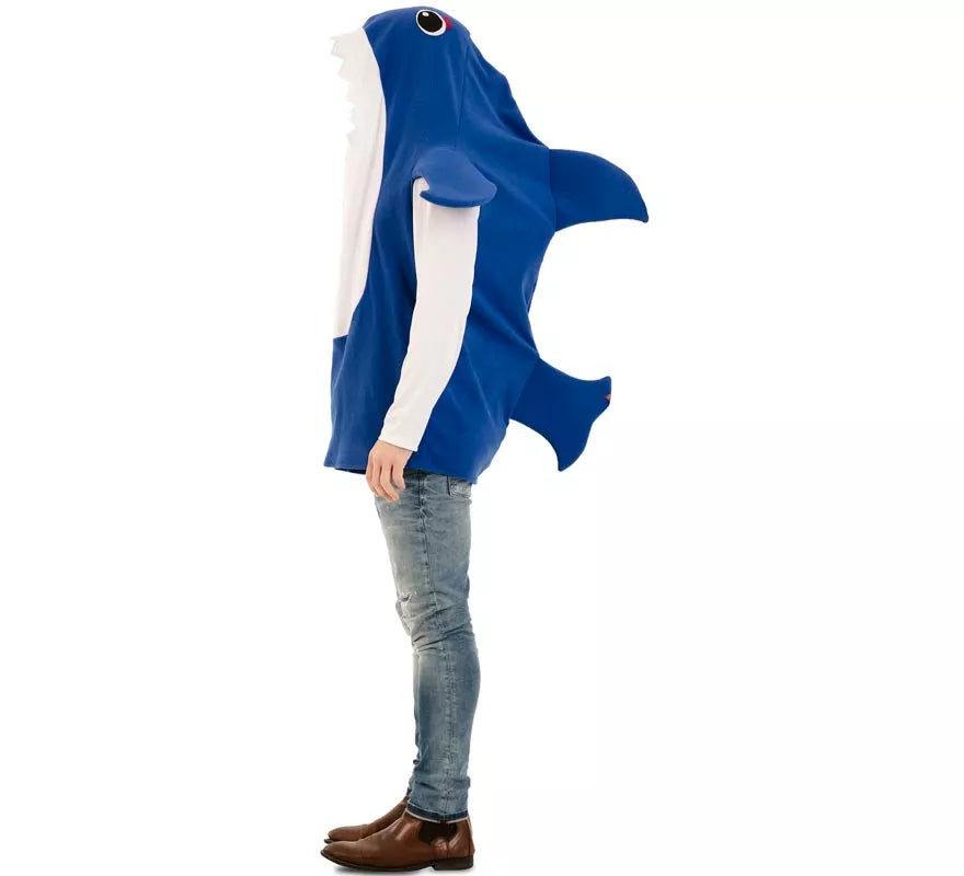 Disfraz de Tiburón Hombre Azul para hombre