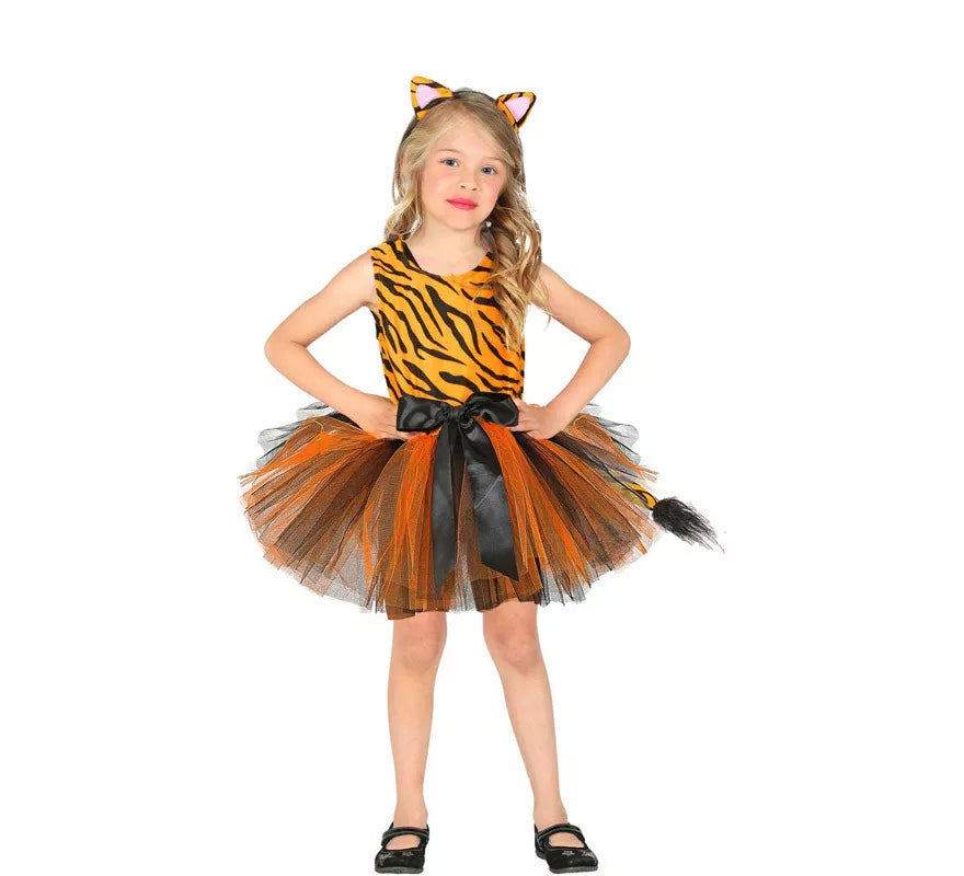 Translation missing: en.Disfraz de Tigre con Tutú y Lazo para niña