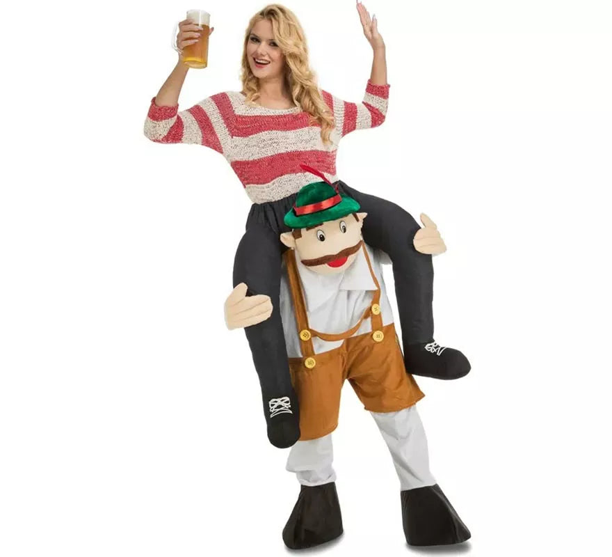 Disfraz de Tirolés Oktoberfest a hombros para adultos
