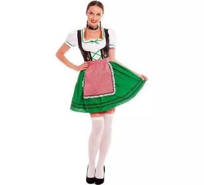 Disfraz de Tirolesa Verde y Negro para mujer