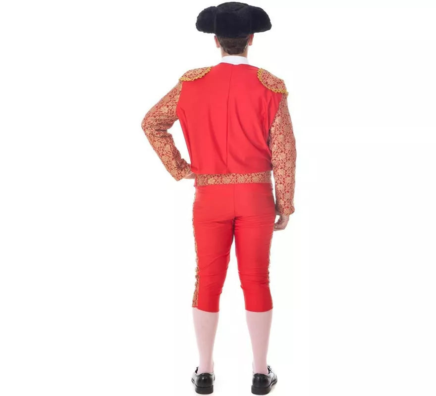 Translation missing: en.Disfraz de Torero clásico rojo y dorado para hombre