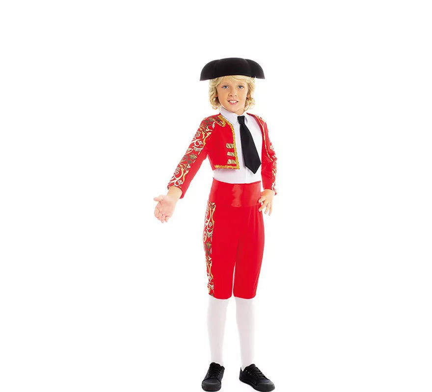 Disfraz de Torero rojo Español para niño