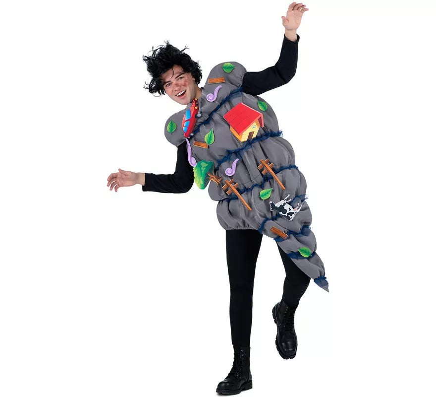 Translation missing: en.Disfraz de Tornado gris con accesorios para adulto