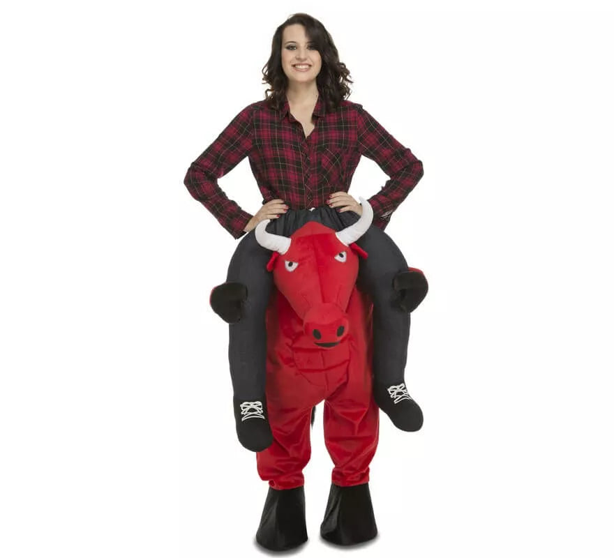 Translation missing: en.Disfraz de Toro Rojo a hombros para adultos