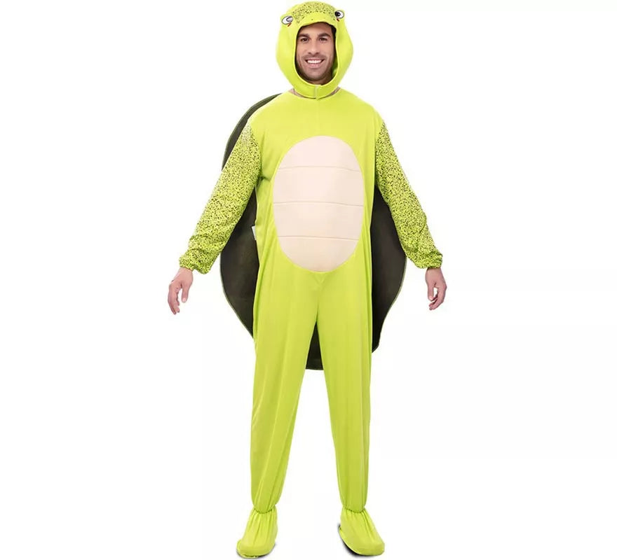 Disfraz de Tortuga verde con caparazón para adulto