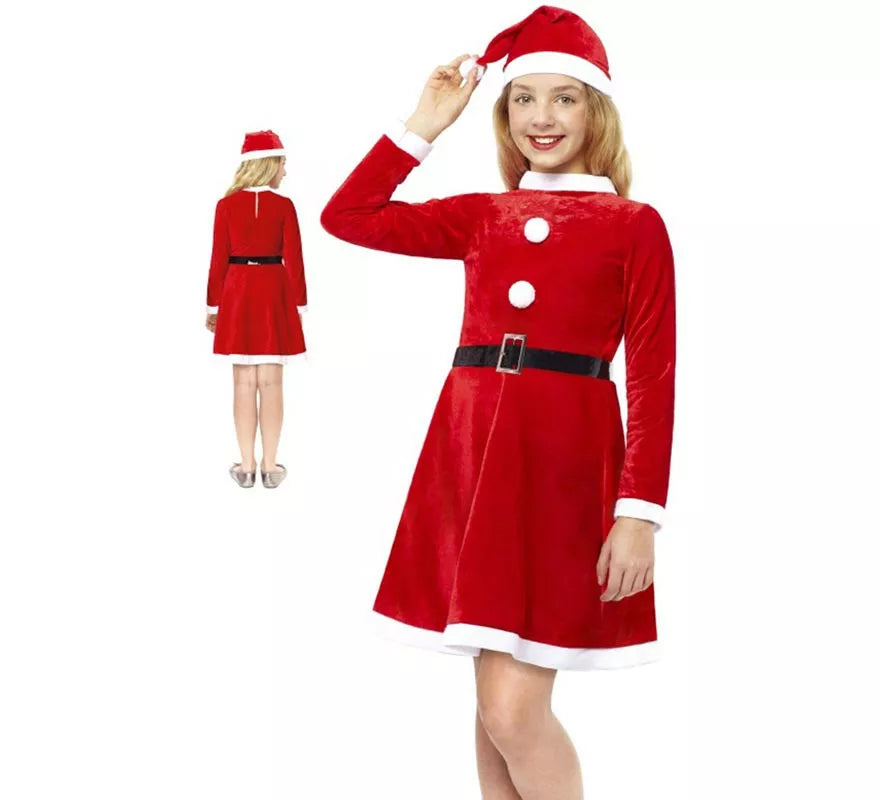 Disfraz de Traje Mamá Noel para bebé y niña