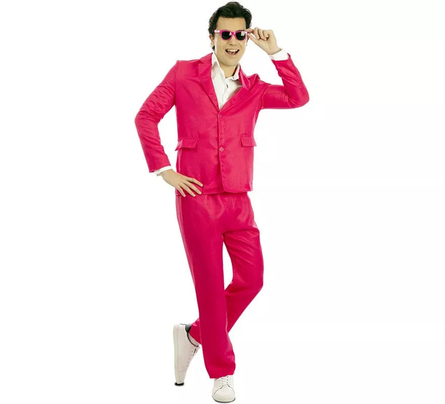 Disfraz de Traje Neón rosa para hombre