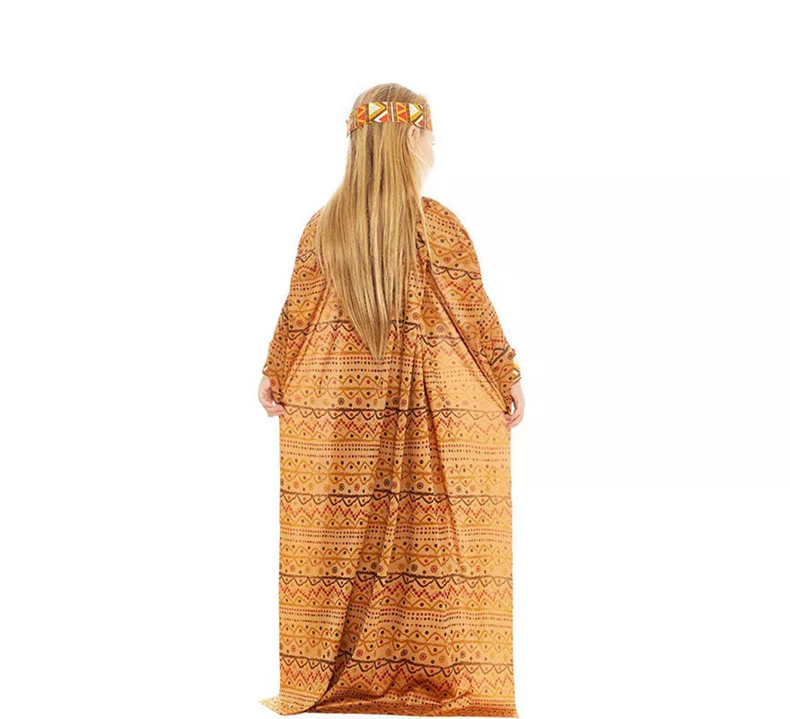 Translation missing: en.Disfraz de Tribal Africana amarillo y marrón para niña