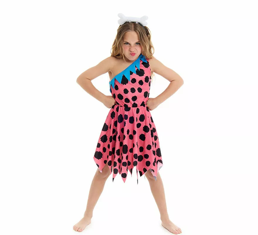 Disfraz de Troglodita rosa para niña