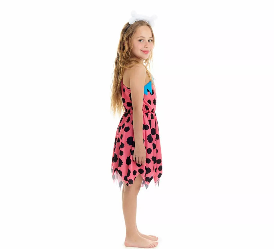 Disfraz de Troglodita rosa para niña