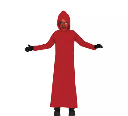 Disfraz de Túnica Demonio con Capucha roja para niños