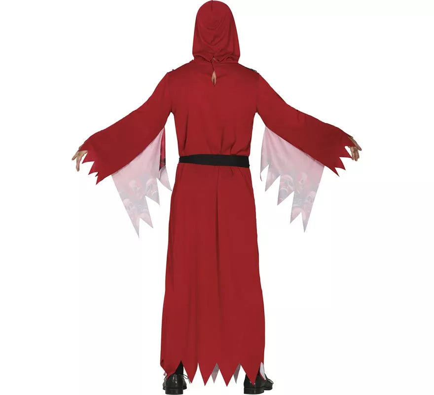 Disfraz de Túnica Parca roja para hombre