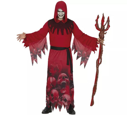 Disfraz de Túnica Parca roja para hombre