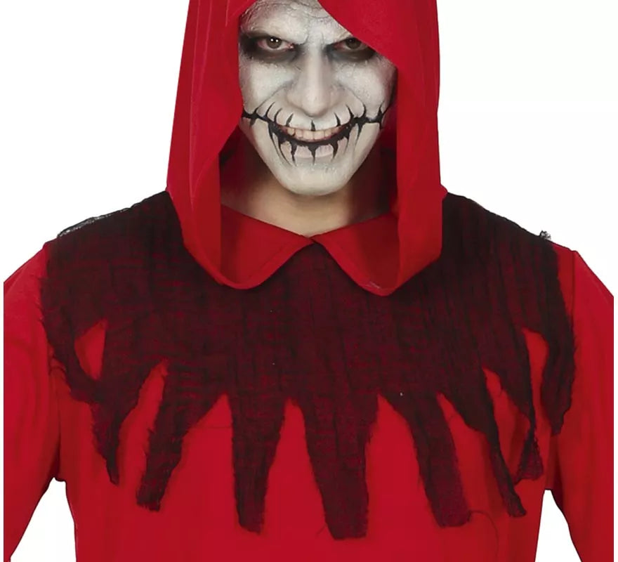 Disfraz de Túnica Parca roja para hombre