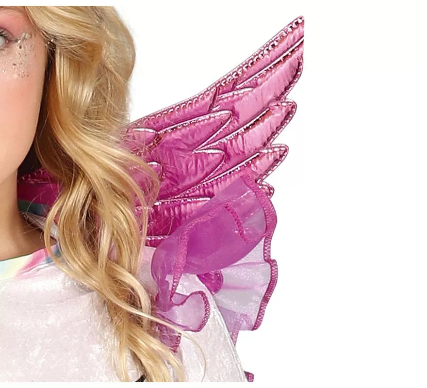 Disfraz de Unicornio Arcoíris con alas para niña
