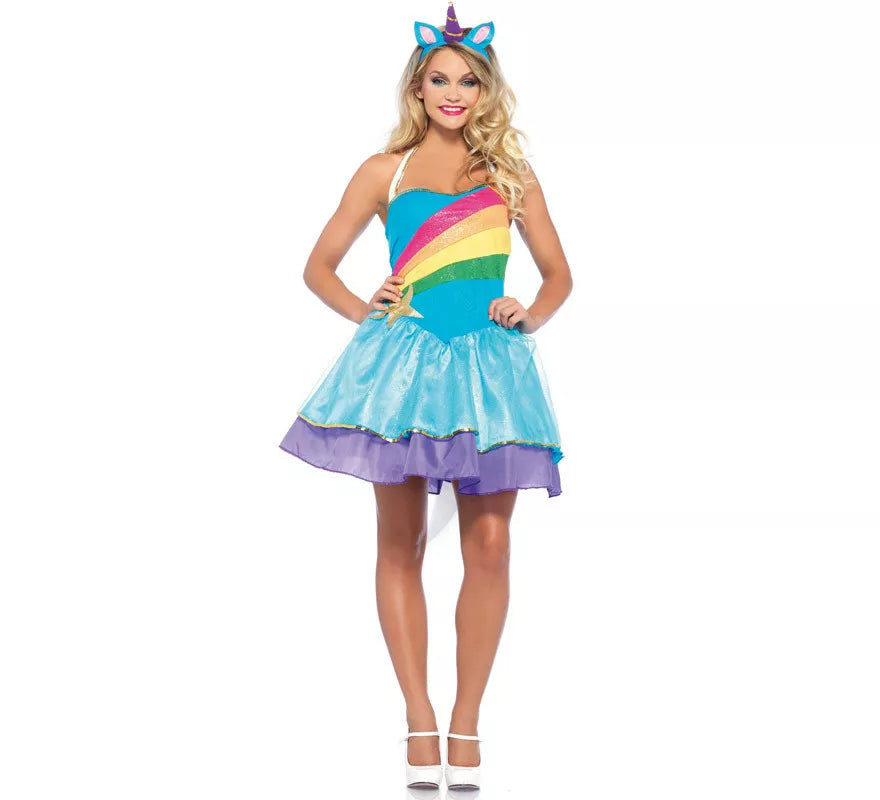 Translation missing: en.Disfraz de Unicornio Arcoíris para mujer