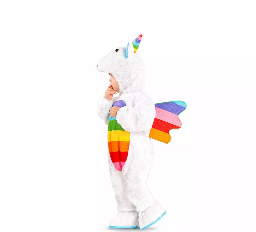 Translation missing: en.Disfraz de Unicornio multicolor con alas para bebé