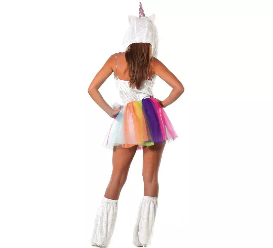 Disfraz de Unicornio Multicolor con tutú para mujer