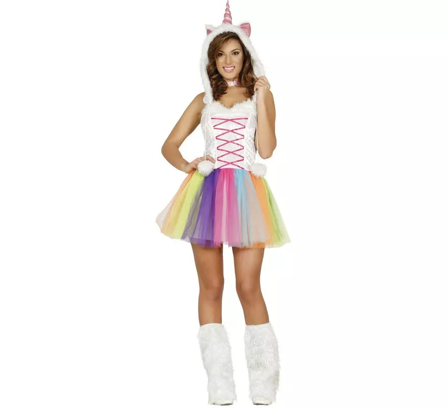 Translation missing: en.Disfraz de Unicornio Multicolor con tutú para mujer