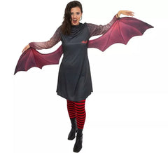 Dark vampire costume with wings for women