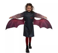 Fato de vampiro escuro com asas para menina