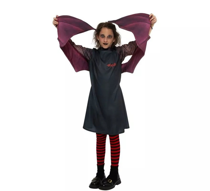 Translation missing: en.Disfraz de Vampira oscura con alas para niña